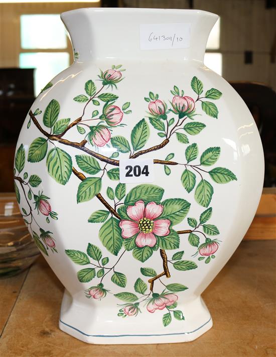 Large vase with flower decoration